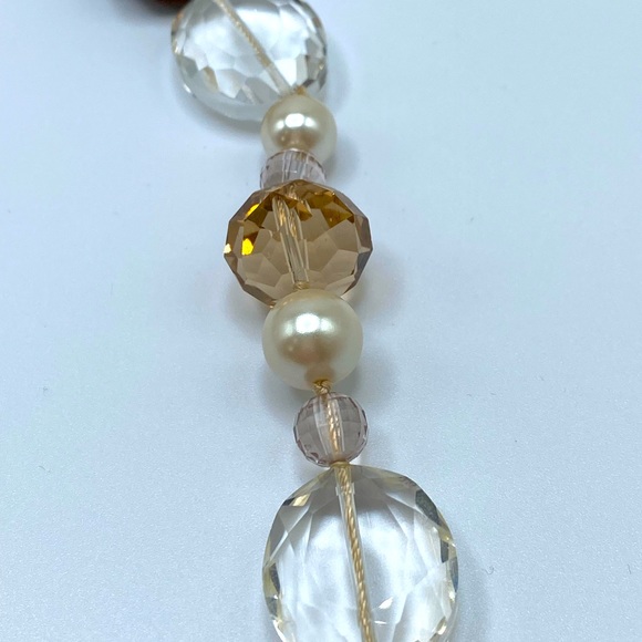🤎 CHLOE 🤎 Stella & Dot 🤍Multi-Stone Quartz Like Crystal & Faux Pearl Necklace - Picture 15 of 15